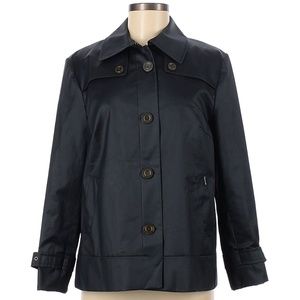 F. by Faconnable Water-Resistant Cropped Trench Coat/Jacket/Raincoat